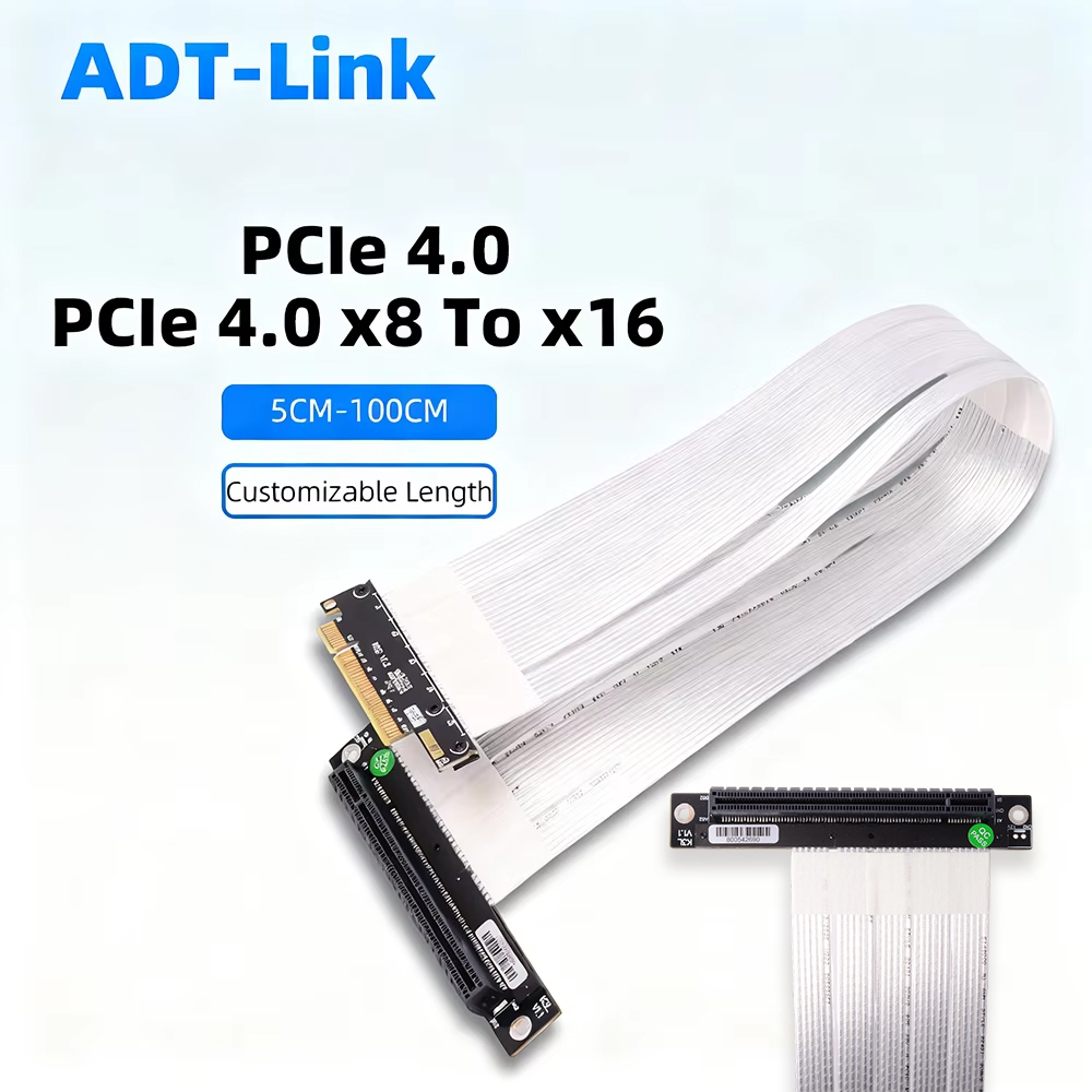 Pcie 4.0 X16 Riser Cable 90 Degree - Кабель-удлинитель ADT-Link PCIE 4.0 / 3.0