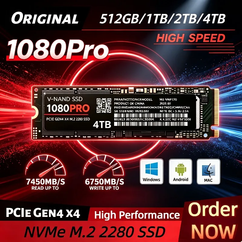 M.2 Nvme 4Tb Pcie 4.0 Ssd - Оригинальный твердотельный накопитель 1080Pro 512 ГБ–4