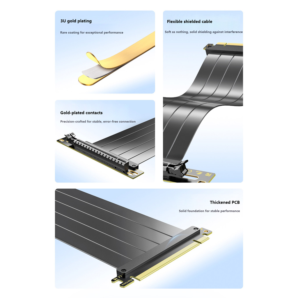 Кабель-переходник PCIe 3.0 / 4 – обзор и цена Pcie 4.0 X16 Riser Cable 90 Degree