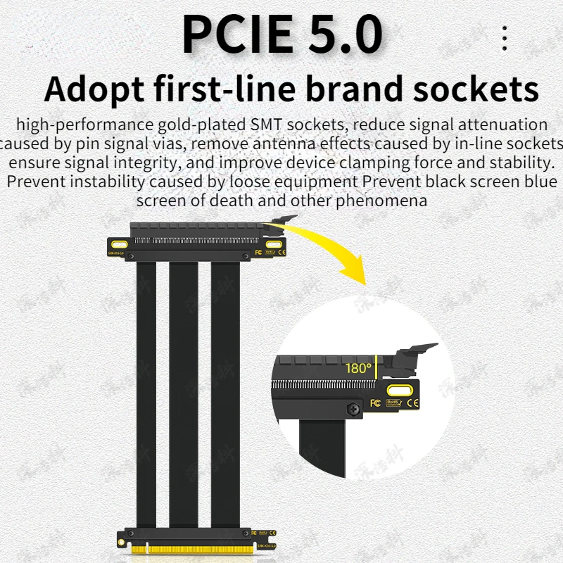 Кабель-переходник PCIe 5.0 x16 – обзор и цена Pcie 4.0 X16 Riser Cable 90 Degree