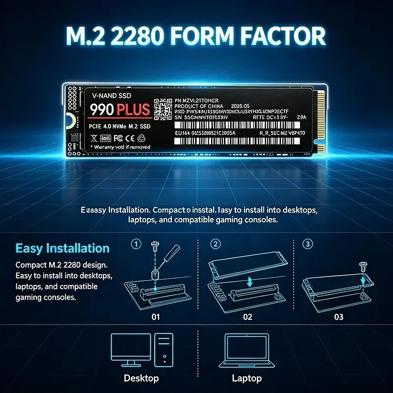 990 Plus M.2 NVMe PCIe 4.0 SSD – обзор и цена M.2 Nvme 4Tb Pcie 4.0 Ssd