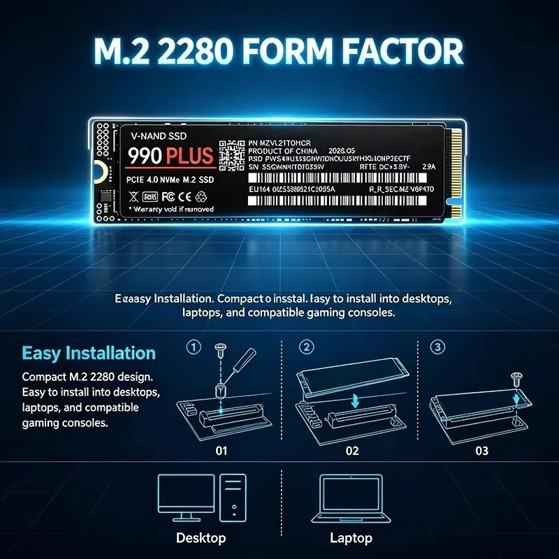 Оригинальный твердотельный нак – обзор и цена M.2 Nvme 4Tb Pcie 4.0 Ssd