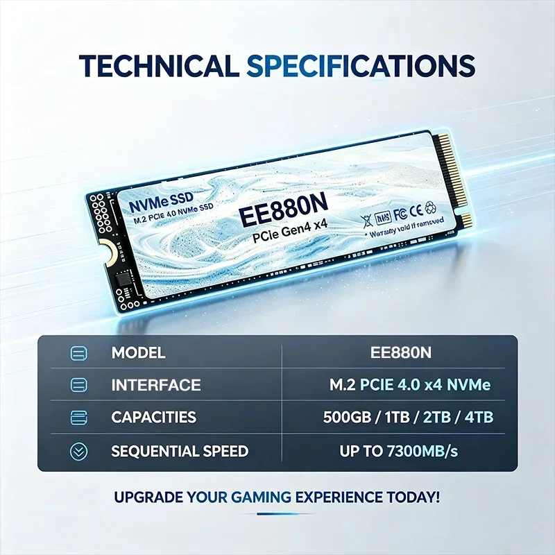 Новый EE880N 2026 года, высоко – обзор и цена M.2 Nvme 4Tb Pcie 4.0 Ssd